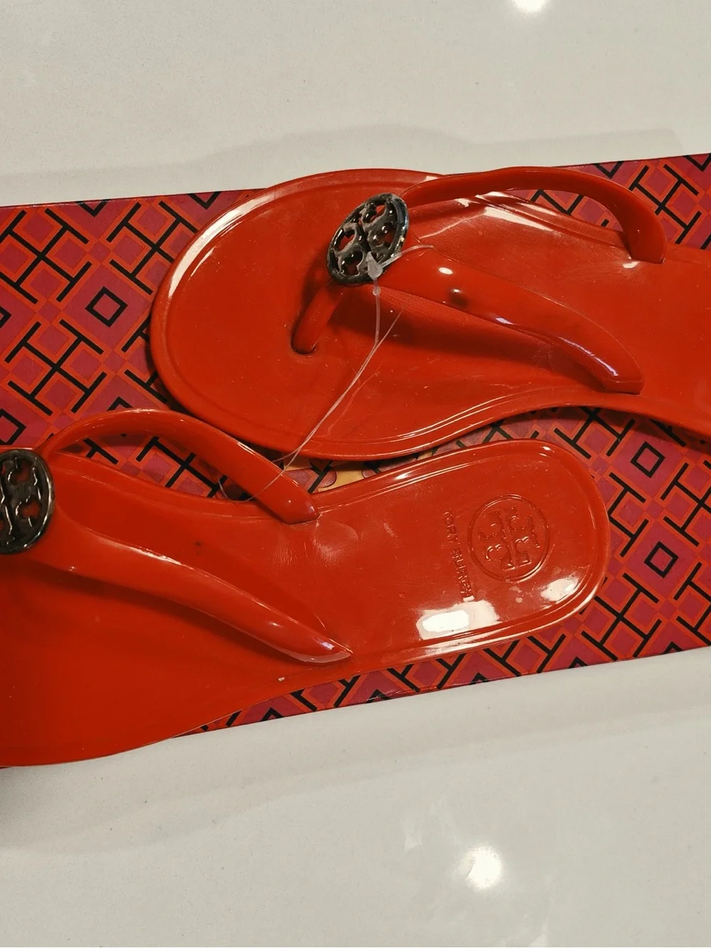 Tory Burch Red Jelly Thong Sandals size 6